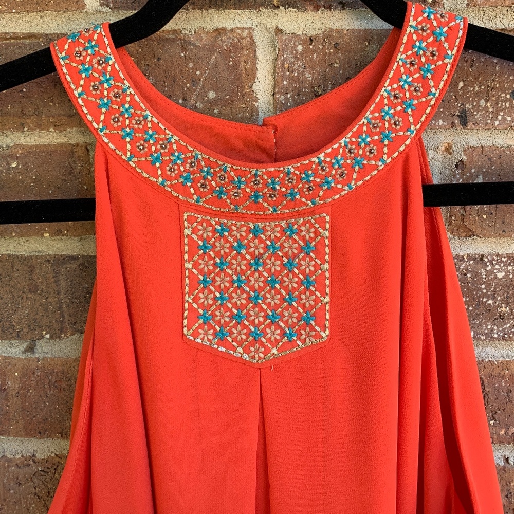 Peach Love California Orange Halter Top Dress